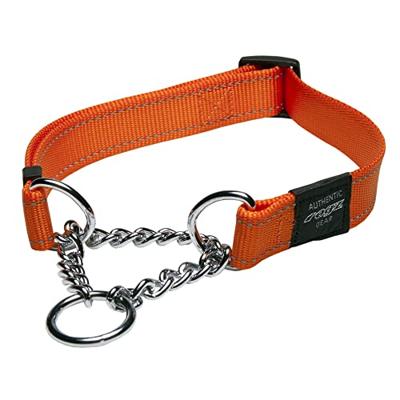 Rogz For Dogs lumberjack halfslip halsband oranje