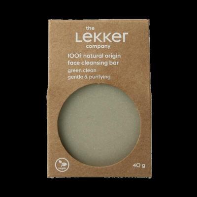 Lekker Company Face bar green clean 40 Gram