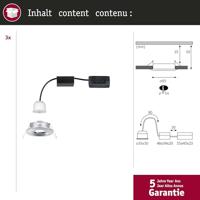 Paulmann 94303 EBL Nova mini Coin LED-inbouwlamp Set van 3 stuks LED 4 W Chroom - thumbnail