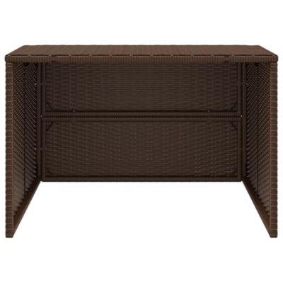 VidaXL Garage voor robotmaaier 86x90x52/57 cm poly rattan bruin