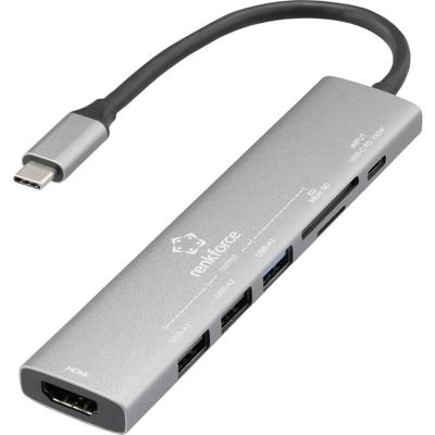 Renkforce RF-DKS-907 USB-C dockingstation Geschikt voor merk (dockingstation): Universeel USB-C Power Delivery, Geïntegreerde kaartlezer