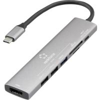 Renkforce RF-DKS-907 USB-C dockingstation Geschikt voor merk (dockingstation): Universeel USB-C Power Delivery, Geïntegreerde kaartlezer - thumbnail