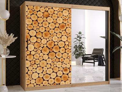 Kledingkast SOSNY 2 schuifdeuren 200 cm artisan eik met spiegel Kledingkast SOSNY 2 schuifdeuren 200 cm artisan eik met spiegel