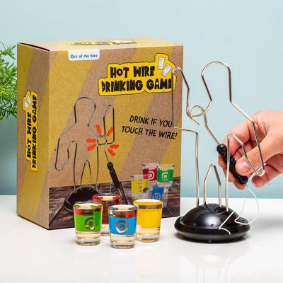Hot Wire Drankspel - Inclusief 4 Shotglazen - 19x10x23 cm