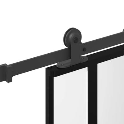 VidaXL Schuifdeur met beslag 76x205 cm gehard glas en aluminium VidaXL Schuifdeur met beslag 76x205 cm gehard glas en aluminium