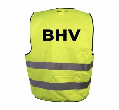 BHV hesje geel met lichtreflectiebanden - BHV hesje geel BHV hesje geel met lichtreflectiebanden - BHV hesje geel