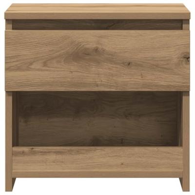 Nachtkastje 40x30x39 cm bewerkt hout artisanaal eikenkleur Nachtkastje 40x30x39 cm bewerkt hout artisanaal eikenkleur