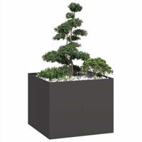 VidaXL Plantenbak 100x100x80 cm staal zwart - thumbnail