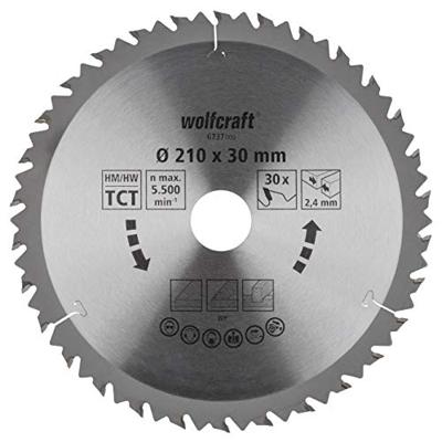 Wolfcraft HM Cirkelzaagblad | 30 td | Ø210 x 30 x 2,4mm | 1 stuk - 6737000 Wolfcraft HM Cirkelzaagblad | 30 td | Ø210 x 30 x 2,4mm | 1 stuk - 6737000