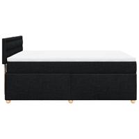 Boxspring met matras stof zwart 140x200 cm - thumbnail