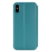 Originele gebrul voor iPhone X Crazy Horse textuur horizontale Flip lederen draagtas met Bel Display ID & houder & Card Slot(Blue) - thumbnail