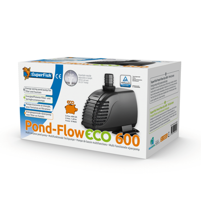 Superfish Pond Flow Eco 600 Vijverpomp - 650L/u, Energiezuinig 8W, Opvoerhoogte 1,2m, 10m Kabel - thumbnail