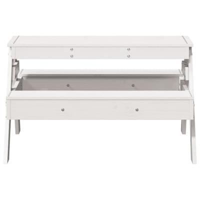 Picknicktafel voor kinderen 88x97x52 cm massief grenenhout wit