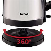 Tefal Waterkoker Dialog 1,7ltr - RVS/Zwart KI150D Tefal Waterkoker Dialog 1,7ltr - RVS/Zwart KI150D