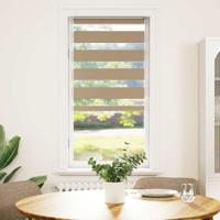 VidaXL Zebra blind zandbruin 65x100 cm stofbreedte 60,9 cm polyester - thumbnail