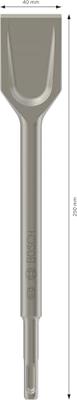 Bosch spadebeitel - SDS-Plus - 250x40 mm - lange levensduur - thumbnail