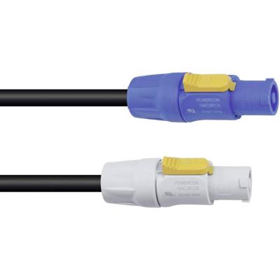 PSSO 30235072 Stroom Verbindingskabel [1x PowerCon-stekker - 1x PowerCon-stekker] 10.00 m Zwart