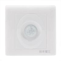 R285 Twee-draads systeem wandschakelaar menselijke Motion Sensor (AC110V / 220V)(White) - thumbnail