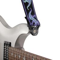 D&apos;Addario Auto Lock Woven Nylon Guitar Strap Teal Lizards gitaarband - thumbnail