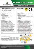Quadrios ESD-bureaumatset Grijs (l x b) 650 mm x 500 mm - thumbnail