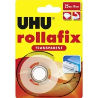 UHU rollafix 36965 Plakband Transparant (l x b) 25 m x 19 mm 1 stuk(s) - thumbnail