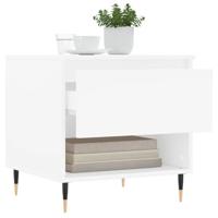Salontafels 2 st 50x46x50 cm bewerkt hout wit - thumbnail