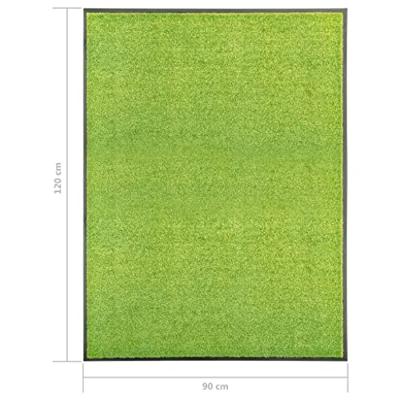 VidaXL Deurmat wasbaar 90x120 cm groen