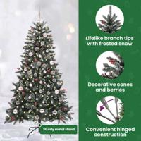 VidaXL Kunstkerstboom met 150 led groen 150 cm pvc en plastic en staal - thumbnail