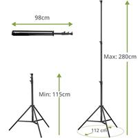 Bresser 2x BR-TP280 Pro lampstatief 280cm + tas - thumbnail