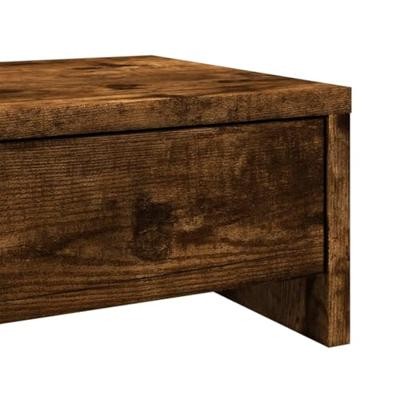 VidaXL Monitorstandaard met lades 100x27x15 cm hout gerookt eikenkleur