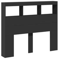 Hoofdbordkast met LED-verlichting 120x17x102 cm zwart - thumbnail