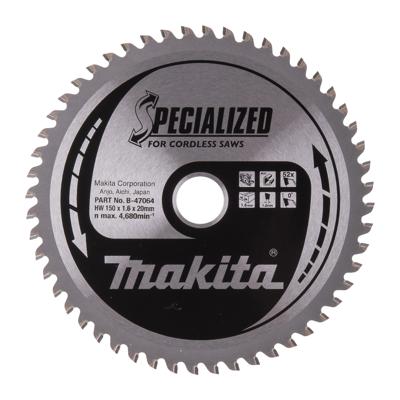 Makita Cirkelzaagblad voor Aluminium | Specialized | Ø 150mm Asgat 20mm 52T - B-47064 Makita Cirkelzaagblad voor Aluminium | Specialized | Ø 150mm Asgat 20mm 52T - B-47064
