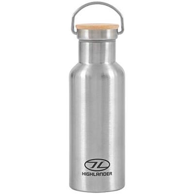 Highlander thermosfles Campsite 500 ml bamboe/RVS zilver Highlander thermosfles Campsite 500 ml bamboe/RVS zilver