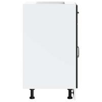 Keuken onderkast Kalmar bewerkt hout zwart - thumbnail