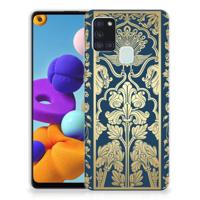 Samsung Galaxy A21s | TPU Case | Beige Flowers - thumbnail