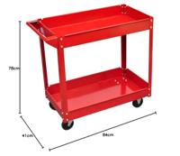 VidaXL Gereedschapstrolley 100 kg rood - thumbnail