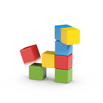 Magnetische constructieset - GEOMAG - Magicube Recycled Creative Set - 8 stuks - Gerecycled plastic - Vanaf 1 jaar - thumbnail