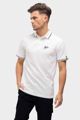 Malelions Signature Polo Heren Wit/Zwart - Maat L - Kleur: WitZwart | Soccerfanshop