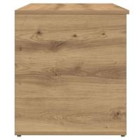 Opbergkist 84x42x46 cm bewerkt hout artisanaal eikenkleurig - thumbnail