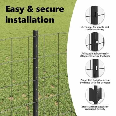 VidaXL Hek met paal grijs 1 x 10 m staal en pvc