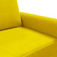 Tweezitsbank 120 cm fluweel geel - thumbnail