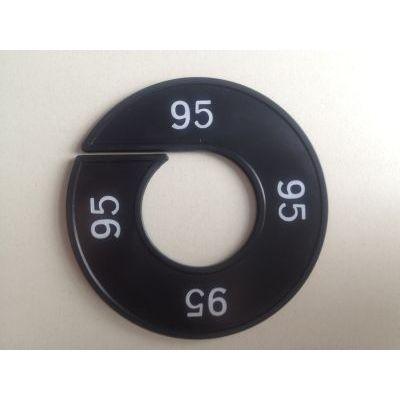 Maatring 9cm zwart/wit 95