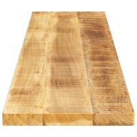 Tafelblad rechthoekig 180x20x2,5 cm massief ruw mangohout - thumbnail