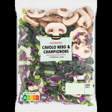 Jumbo Roerbakmix Cavolo Nero & Champignons 400 g Jumbo Roerbakmix Cavolo Nero & Champignons 400 g