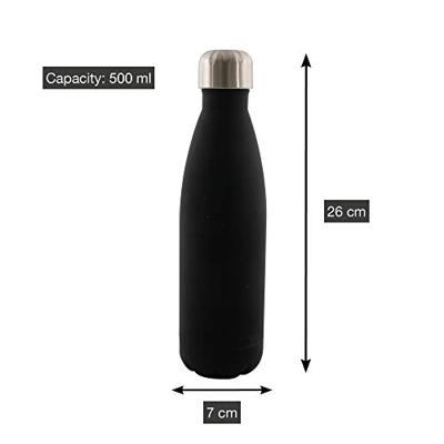 POINT-VIRGULE - Thermosbekers - Thermosfles 0,50l rvs zwart POINT-VIRGULE - Thermosbekers - Thermosfles 0,50l rvs zwart