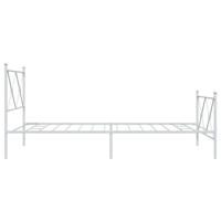 Bedframe met hoofd- en voeteneinde metaal wit 100x200 cm - thumbnail