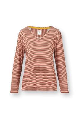 Pip Studio Trice Top Lange Mouw Kente Stripe Roze M