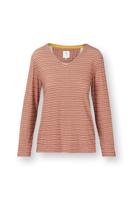 Pip Studio Trice Top Lange Mouw Kente Stripe Roze M - thumbnail
