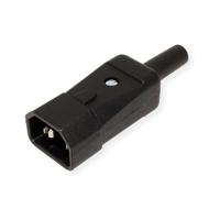 BACHMANN stekker voor koude apparaten IEC320 C14 10A/250VAC, Schroefaansluiting, zwart - thumbnail