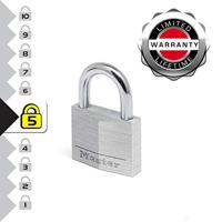 Masterlock 2 x 40mm - 21mm hardened steel shackle, 6mm diam. - double locking - 4 - 9140EURT - thumbnail